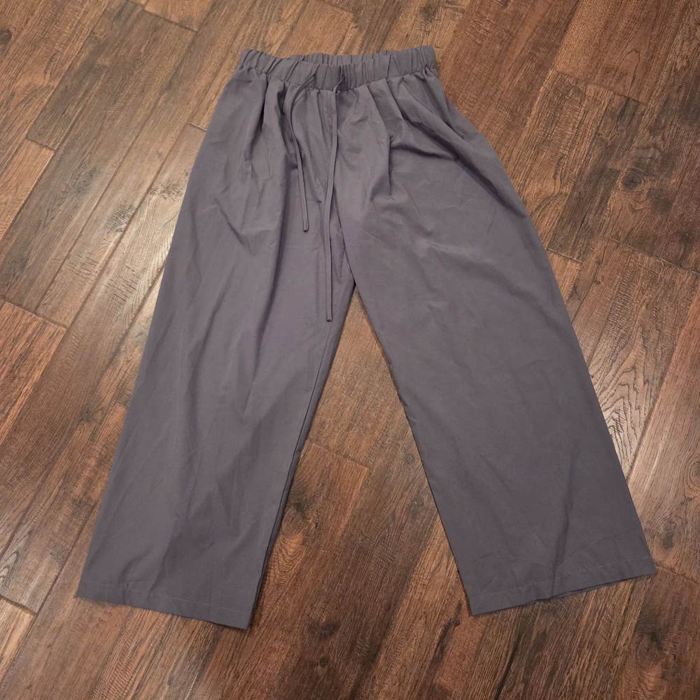 Pull-on Crop Wideleg Pant Womens L Nylon Material Lightweight